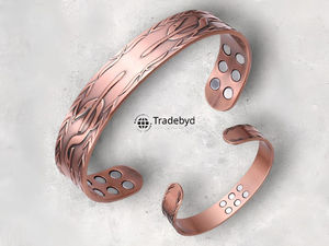 Fashionable <b>Copper</b> <b>Bangles</b> Lightweight and Classy Jewelry for Gifting by Tradebyd - Product Image 3