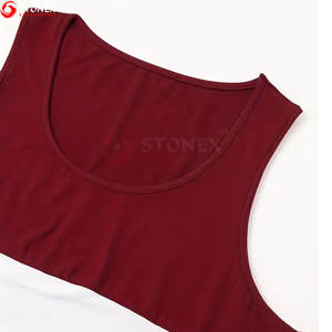 Camiseta sin mangas de mezcla de poliéster/algodón transpirable para hombre de calidad superior superventas - Product Image 4