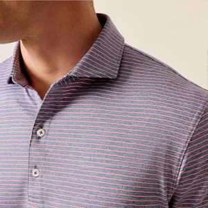 Camiseta de Manga Larga a Rayas con Cuello Tipo Polo para Hombre, Informal, de Alta Calidad, con Spandex, de Dos Piezas - Product Image 2