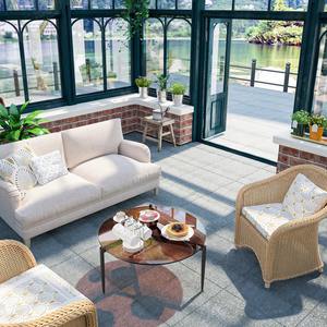 Mesa de Centro Moderna para Café y Té, Muebles de Sala de Estar, Mesa Consola Redonda de Metal con Vidrio Transparente, Ecológica, para Bodas, Asequible - Product Image 5