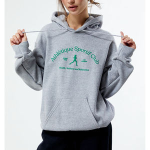 Sudaderas con capucha para mujer con estampado de puff en 3D y logotipo personalizado, ropa de calle de alta calidad, jersey de gran tamaño con hombros caídos, sudadera para mujer - Product Image 1