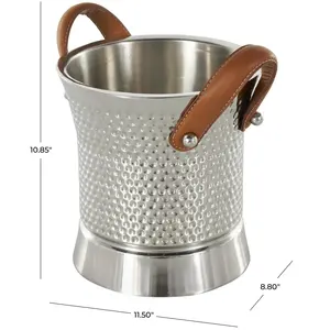 Seau à glace de luxe en acier inoxydable, articles de bar haut de gamme, seau à glace moderne et unique pour événements, seau à glace artistique et écologique Zahid Exports - Product Image 2