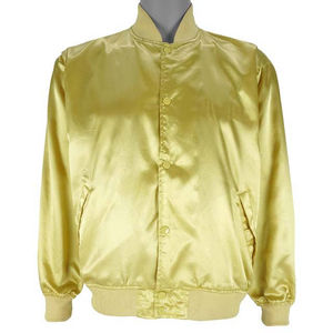 Veste de baseball en satin de haute qualité pour hommes, vêtements décontractés enduits de tissu respirant pour vestes en satin de basket-ball universitaire - Product Image 1