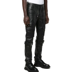 Pantalons cargo en cuir pour homme, taille haute, best-seller 2024, confortables, sur mesure, OEM, très demandés à un prix raisonnable, en solde ! - Product Image 1