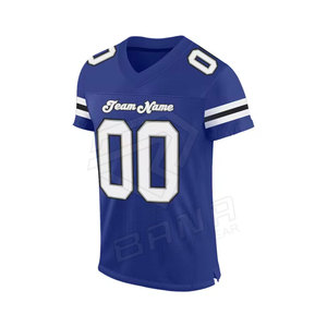 Maillots de football américain unisexes respirants, grandes tailles, manches courtes, été, évacuation de l'humidité, séchage rapide, 100% polyester - Product Image 3