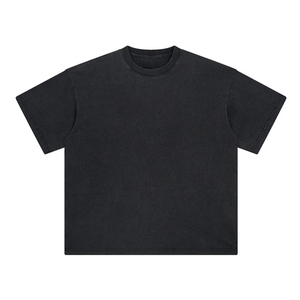 T-shirt oversize uni en coton avec logo personnalisé, coupe carrée, style streetwear, fournisseur en gros OEM ODM, vente en gros de t-shirts en coton style urbain - Product Image 4