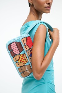 Abalorio de bolso de moda moderno con cuentas de semillas y bordado artístico, abalorio de bolso bordado personalizado con cuentas de semillas multicolores - Product Image 5