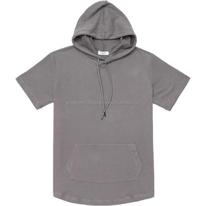 เสื้อยืดคุณภาพสูงแบบปรับแต่งได้สำหรับผู้ชาย เหมาะสำหรับกีฬาและกิจกรรมยามว่าง ใช้ได้กับการออกกำลังกายและวิ่ง เสื้อแขนสั้นมีฮู้ด - Product Image 3