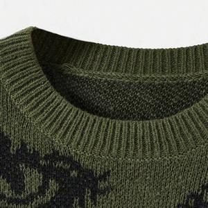 Pull en mohair tricoté surdimensionné respirant et chaud de haute qualité pour hommes, col rond, hiver, anti-rétrécissement, couleur personnalisée, vente en gros OEM - Product Image 4