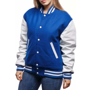 Vente en gros veste universitaire pour femmes veste universitaire de baseball en laine personnalisée OEM veste universitaire respirante personnalisée - Product Image 2