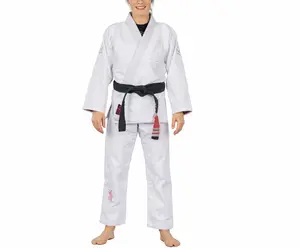 Hot Selling Pearl Wave Men Customize white Brazilian Jiu Jitsu BJJ Gis 100% Cotton In 450 Gsm Kingz Bjj Gis Kimono Uniforms