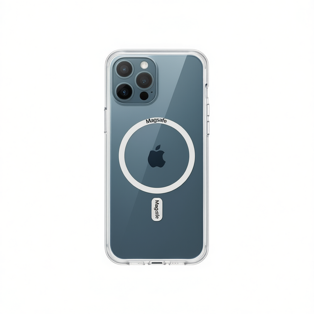 Transparent TPU+PC Case for 12 Pro Max with Wireless Charge and Non-Yellowing Mobile Phone Cover