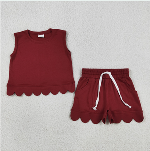 Conjuntos de Ropa para Bebés Niñas Hermanas: Chalecos sin Mangas con Bolsillos y Pantalones Cortos con Volantes - Product Image 4