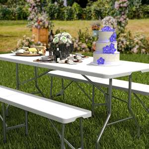 WELL HOME Panca da Patio a Forma di Valigetta 1,83 Metri in Polietilene e Telaio in Metallo - Product Image 4