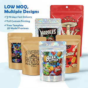 Sacchetti di Carta Kraft da 500g per Alimenti, per Sale <span class=keywords><strong>Fine</strong></span>, Tè, Zucchero, Cibo per Animali, Alimenti per Bambini, con Logo Stampato in Rotocalco - Product Image 2