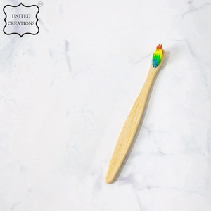 Cepillo de dientes de bambú natural 100% ecológico para adultos y niños Biodegradable con cepillo de color para uso doméstico - Product Image 4