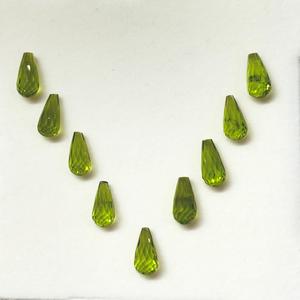 Peridoto Natural 6x12mm Gotas de lágrima Corte de lujo Fabricante de piedras preciosas Precio al por mayor Semi piedras sueltas Joyería - Product Image 1
