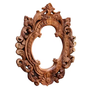 Azora Industries Grand miroir mural en bois au design moderne Offre Spéciale pour la maison hôtel salon chambre couloir usage décoratif - Product Image 1