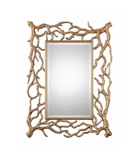 Nouveau design de miroir mural de qualité supérieure fini or pour la maison miroirs de dressing décoratifs pour le salon ou la chambre à coucher dans une forme attrayante - Product Image 5