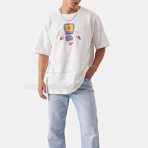 เสื้อยืดโอเวอร์ไซส์ผู้ชาย ปรับแต่งได้รวดเร็ว ผ้าฝ้าย 100% แห้งไว ระบายอากาศดี ขายดี - Product Image 2