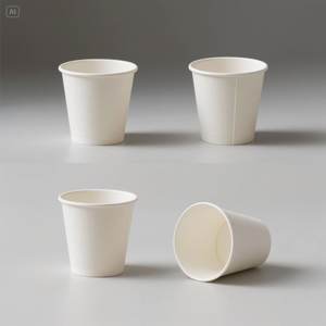 Vasos de papel resistentes de 8 oz, paquete de 100, Marrón ecológico - Product Image 1