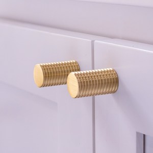 Cylinder shape brass knobs <b>pull</b> cabinet drawer <b>for</b> <b>home</b> dresser door cabinet furniture decorative kitchen wardrobe handle knobs - Product Image 3