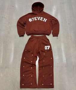 Wholesale High Quality Customized Pullover <b>Men's</b> Tracksuit Winter Heavy Weight <b>Crop</b> Top Breathable <b>Pants</b> Tracksuit For <b>Men</b> 2025 - Product Image 3