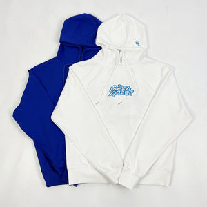 Men's Custom High Quality 3XL Fleece Hoodies with Embossed Logo Streetwear Style Pullover with Raw Hem Cut Edge No <b>String</b> - Product Image 2