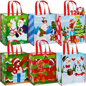 Vente en gros de sac fourre-tout de Noël personnalisé en laine fine tricoté pour enfants avec lettre rouge pour cadeau de bonbons Aus - Product Image 3