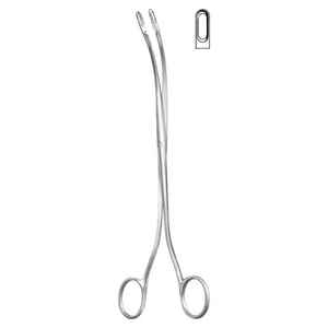 Forceps éponge Foerster 9.5 "mâchoires dentelées droites et incurvées Instruments chirurgicaux tenir les éponges et les écouvillons - Product Image 2