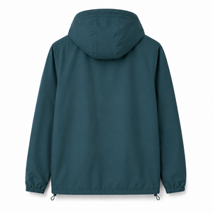 Veste coupe-vent à capuche pour homme personnalisée, polyester léger, résistant à l'eau, style urbain, décontracté, OEM, ODM, marque privée, vente en gros - Product Image 2