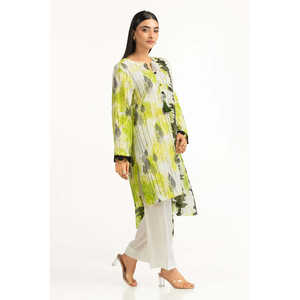 Traje de Verano Verde Estampado para Mujer, Elegante y Moderno, Estilo Oficina, Largo hasta la Rodilla, Talla XS, Personalizable para Fiestas Diurnas, OEM/ODM Disponible - Product Image 3