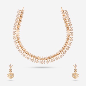 Zircon Necklace 186552 Elegant <b>Wedding</b> <b>Accessory</b> with Dazzling Zircon Stones - Product Image 1