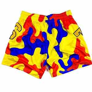 Shorts de sport d'été pour hommes, style streetwear, 100% polyester, personnalisés, anti-froissement, avec cordon de serrage - Product Image 4