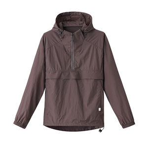 Chaqueta Cortavientos Ligera Personalizada con Capucha y Cremallera de 1/4, Fabricada con Poliéster, para Actividades al Aire Libre en Primavera - Product Image 4