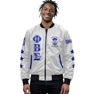 Phi Beta Sigma แจ็กเก็ตซาติน1914สีฟ้า, เครื่องแต่งกายพรีเมี่ยมสไตล์บิกมาพี่น้องชาวกรีก - Product Image 1