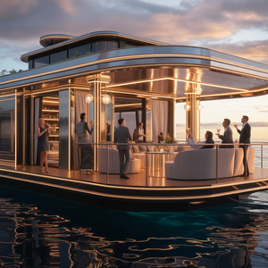 UBI 11S2 Pontón Flotante de Lujo Personalizado de Aluminio para Fiestas, Pesca en Ríos y Ocio - Product Image 1