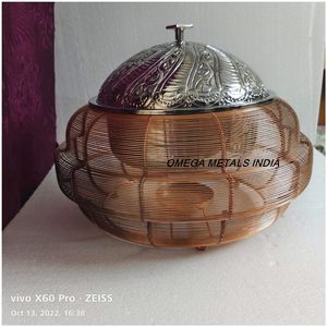 Fabricant Ensemble de casseroles arabes en métal Pot de qualité et chauffe-aliments pour la décoration de la maison et de la cuisine Bon pour servir des casseroles - Product Image 6