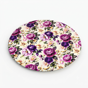 Modern Purple Rose MDF <b>Coasters</b> Handmade Floral Print <b>Round</b> <b>Coaster</b> Set 9cm Diameter From REHMAN CRAFT - Product Image 4
