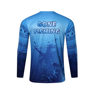 Vente directe usine – Chemises de pêche confortables pour hommes adultes, 100 % polyester, design personnalisé, UPF 50, respirantes, imprimées, écologiques - Product Image 3