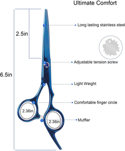 Ciseaux de coupe de cheveux professionnels en gros Ciseaux de beauté de cheveux de salon Ciseaux de coiffure en acier inoxydable de ménage - Product Image 2