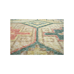 Erbe Hand Knotted Wool <b>Rugs</b> Red Orange Geometric Abstract Pattern Classic <b>Boho</b> Style Big Rectangle for Home Hallway GS-7061 - Product Image 3