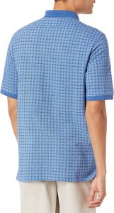 Polo de rayas retro para hombre, Polo holgado de tela transpirable unisex de gran tamaño con patchwork y bordado - Product Image 5