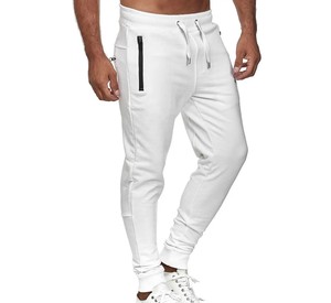 Nuevo estilo, pantalones de chándal de lona informales de verano para hombre, pantalones con cordón de Color sólido de secado rápido de algodón 100% - Product Image 3