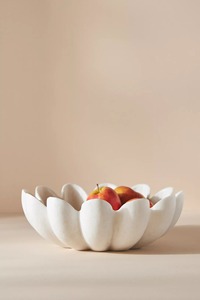 <b>White</b> Marble Decorative <b>Bowl</b> Handcrafted Stone Centerpiece Elegant Tray Minimalist Home Decor for Kitchen Living Room Decor - Product Image 4