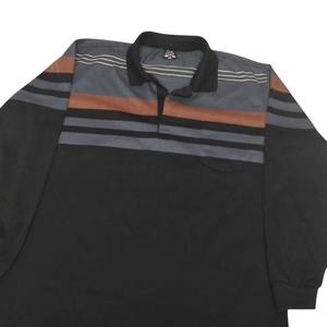 เสื้อยืดแขนยาวลายทางสำหรับผู้ชาย ผ้าถักระบายอากาศได้ดี นุ่มสบาย เหมาะสำหรับใส่ลำลอง - Product Image 4