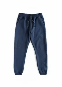 Heavy Cotton Fleece Grey Sweatpants for Cold Weather Winter <b>Men</b> <b>Jogger</b> <b>Pants</b> Casual With Side Pockets - Product Image 2