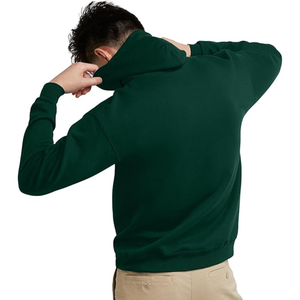 เสื้อฮู้ดผู้ชายลำลองสำหรับฤดูหนาว ผ้าฝ้ายฟลีซ 100% เสื้อสวมหัวแบบสบาย แห้งเร็ว คุณภาพส่งออก รับผลิตแบบ OEM ขายส่งจำนวนมาก - Product Image 3
