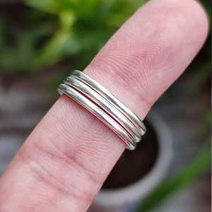 925 Sterling Silver Elegant Unique 2.0 mm <b>Dainty</b> Plain Minimalist Handmade <b>Ring</b> Band Stackable Jewelry with Rhodium Plating - Product Image 5
