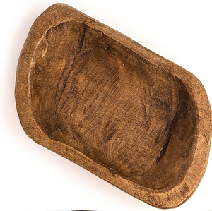 Bol à pâte en bois d'inspiration vintage noir avec bol à pâte artisanal du vendeur indien pour servir au prix de gros bon marché - Product Image 4